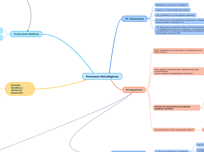 Procesos Psicol Gicos Superiores Mind Map